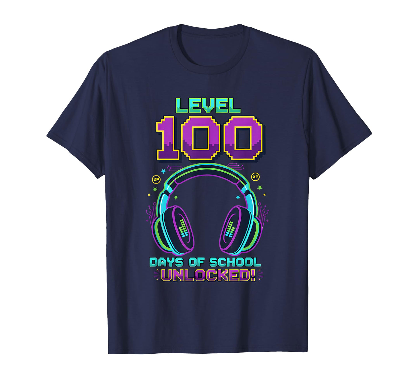Level 100 Days of School Video Games Funny Boys Kid Teacher T-Shirt