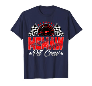 Memaw Pit Crew Racing Car Family Matching Birthday Party T-Shirt