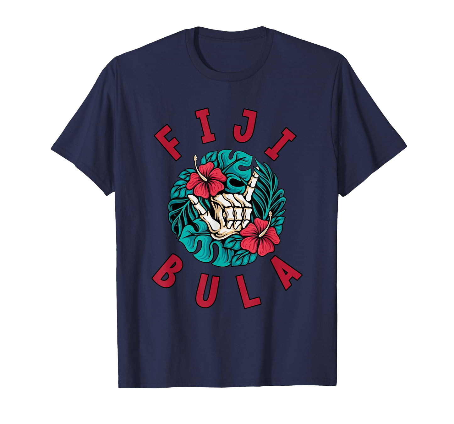Fiji Bula Tropical Flowers Beach Vacation Fiji Surfing Surf T-Shirt