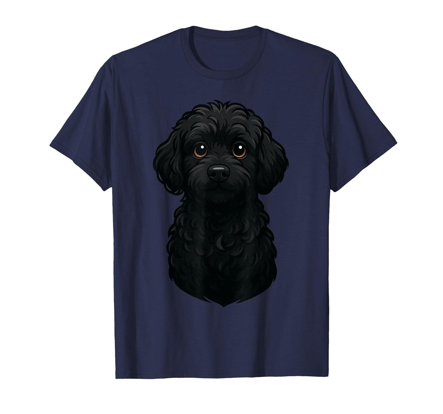 Black Labradoodle Dog Art Design T-Shirt