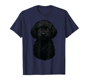 Black Labradoodle Dog Art Design T-Shirt