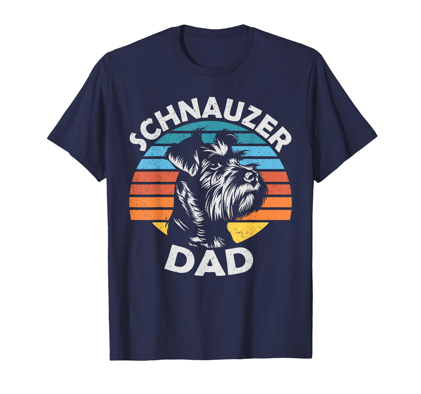 Schnauzer Dad Dog Pet Funny Father's Day Vintage T-Shirt
