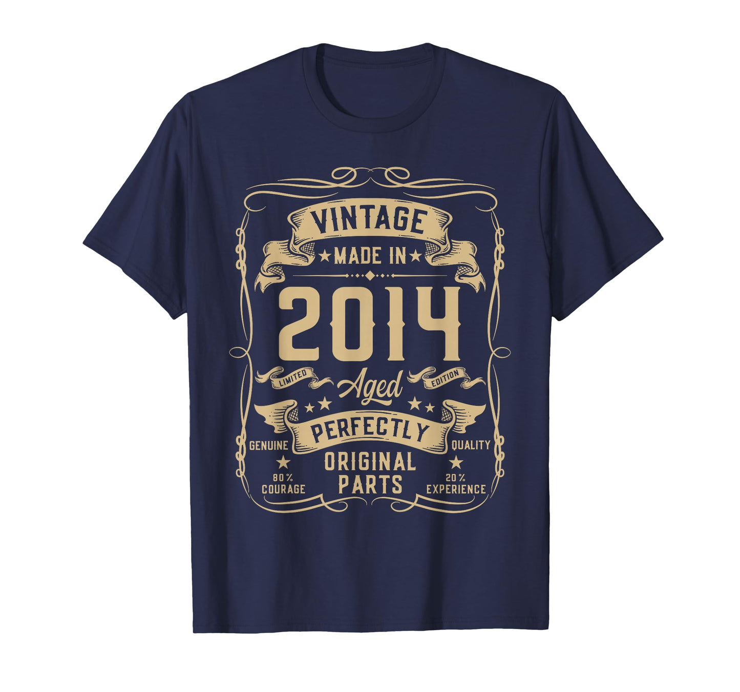 Vintage 2014 12yr 12th Birthday Gifts Boys Girls 12 Year Old T-Shirt