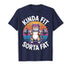 Sorta Fat Kinda Fit Weightlifting Cat Gym Animal Lover T-Shirt