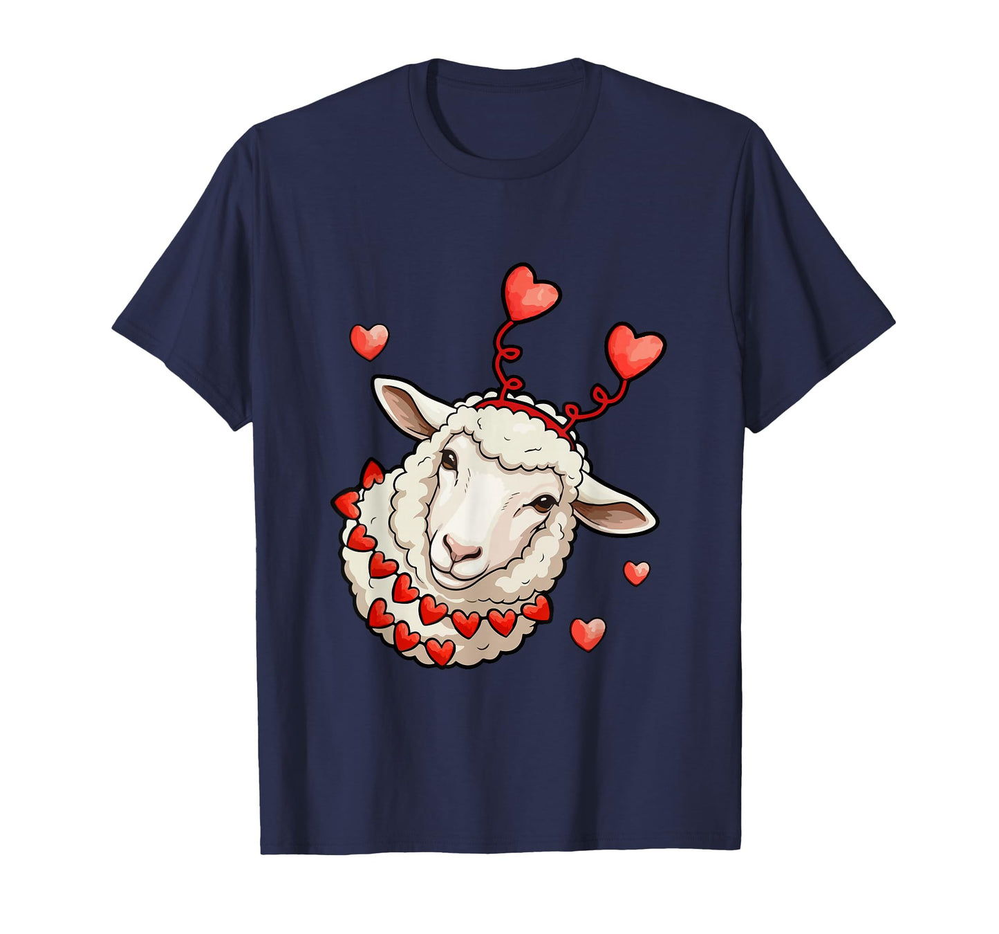 Sheep Face Valentine's Day Matching Farmer Owner Family Kids T-Shirt