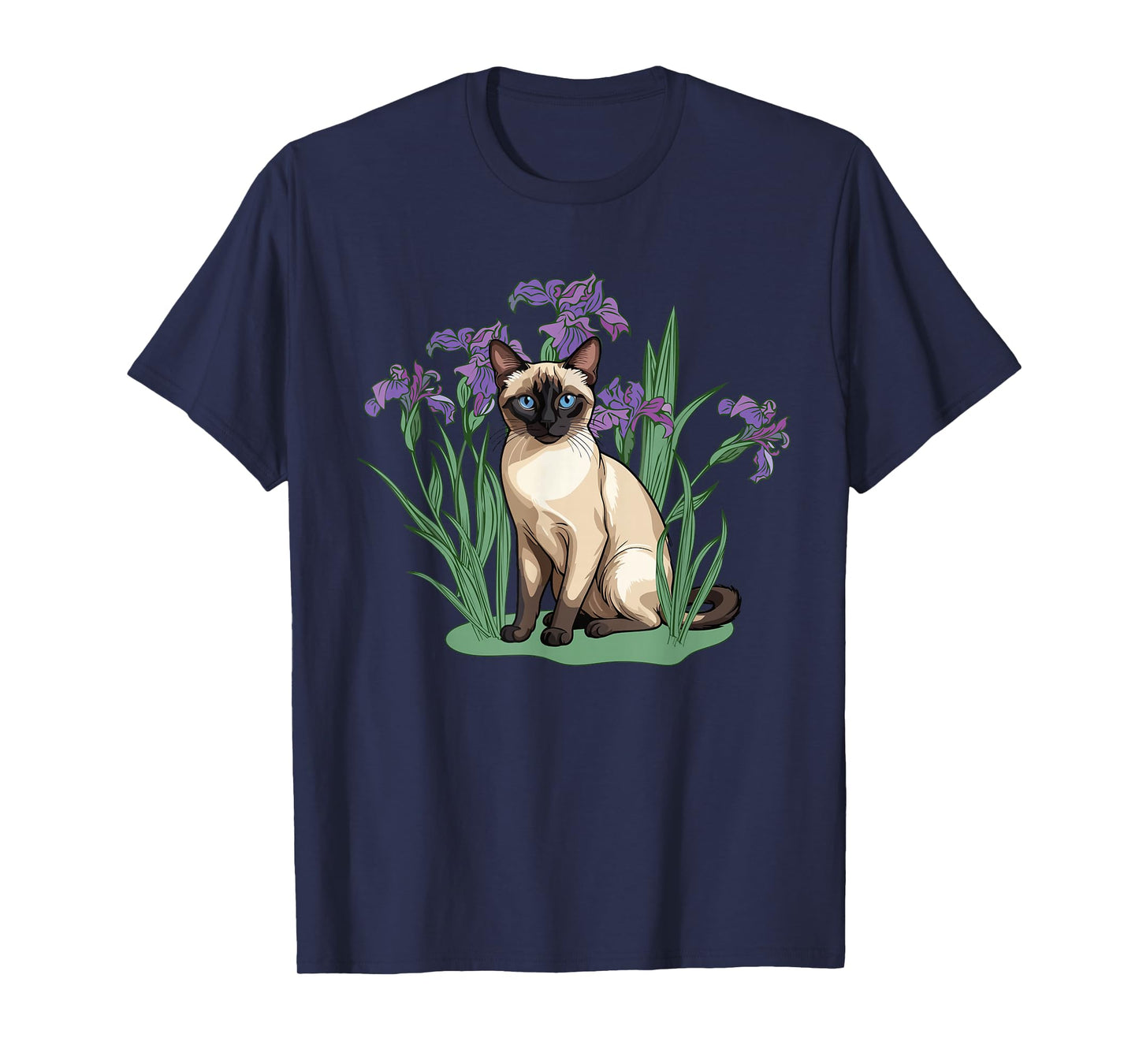 Siamese Cat Flowers Siamese Cat Owner Siamese Cat Lover T-Shirt