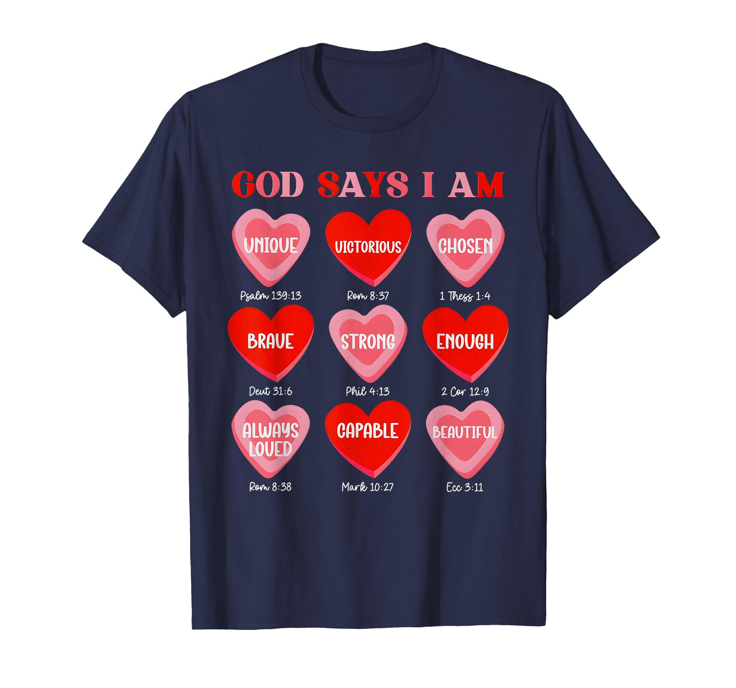 God Say I Am Heart Conversation Christian Bible Verse Jesus T-Shirt
