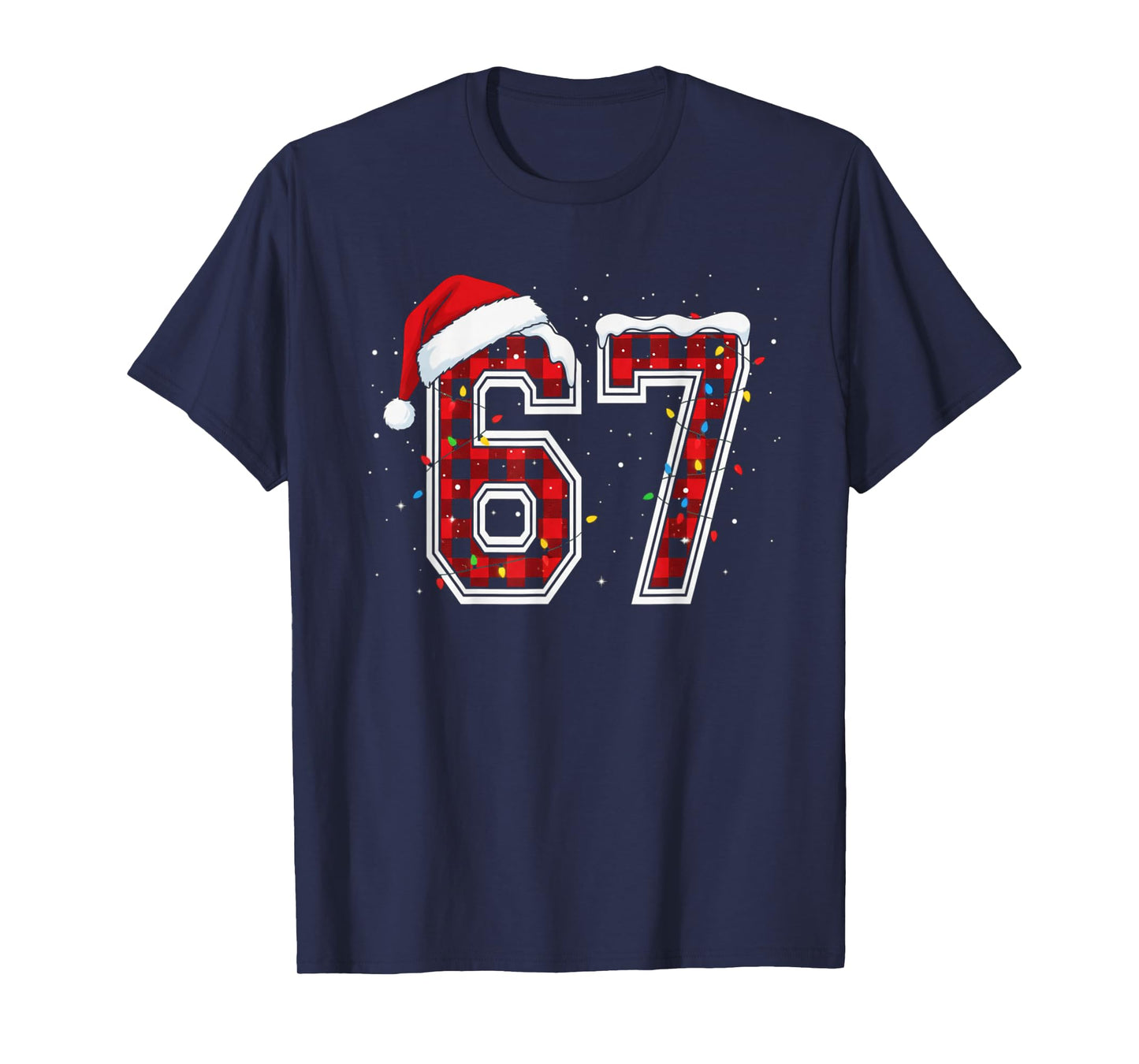 Funny Number 67 Aura 67 Christmas Holiday Women Kids Xmas T-Shirt