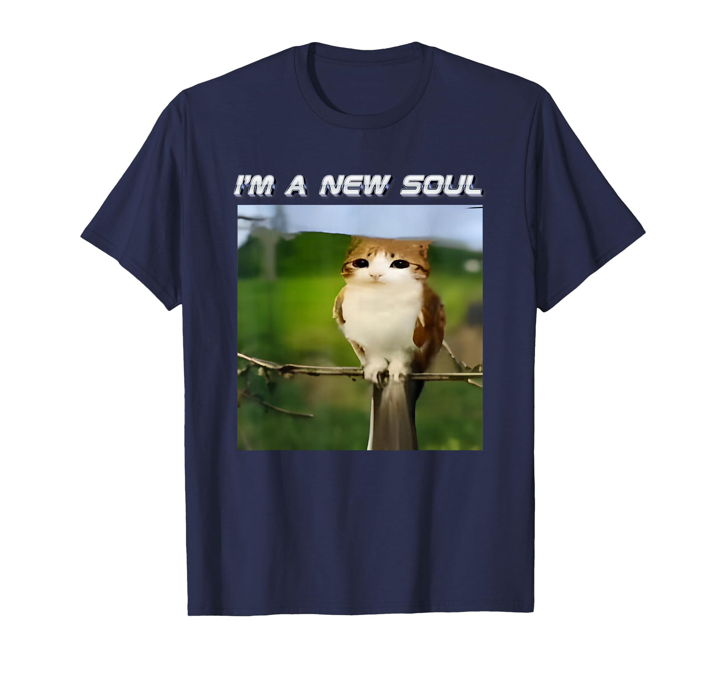 I'm A New Soul Meowl Cat Owl Meme Brainrot Memes Cursed Meme T-Shirt