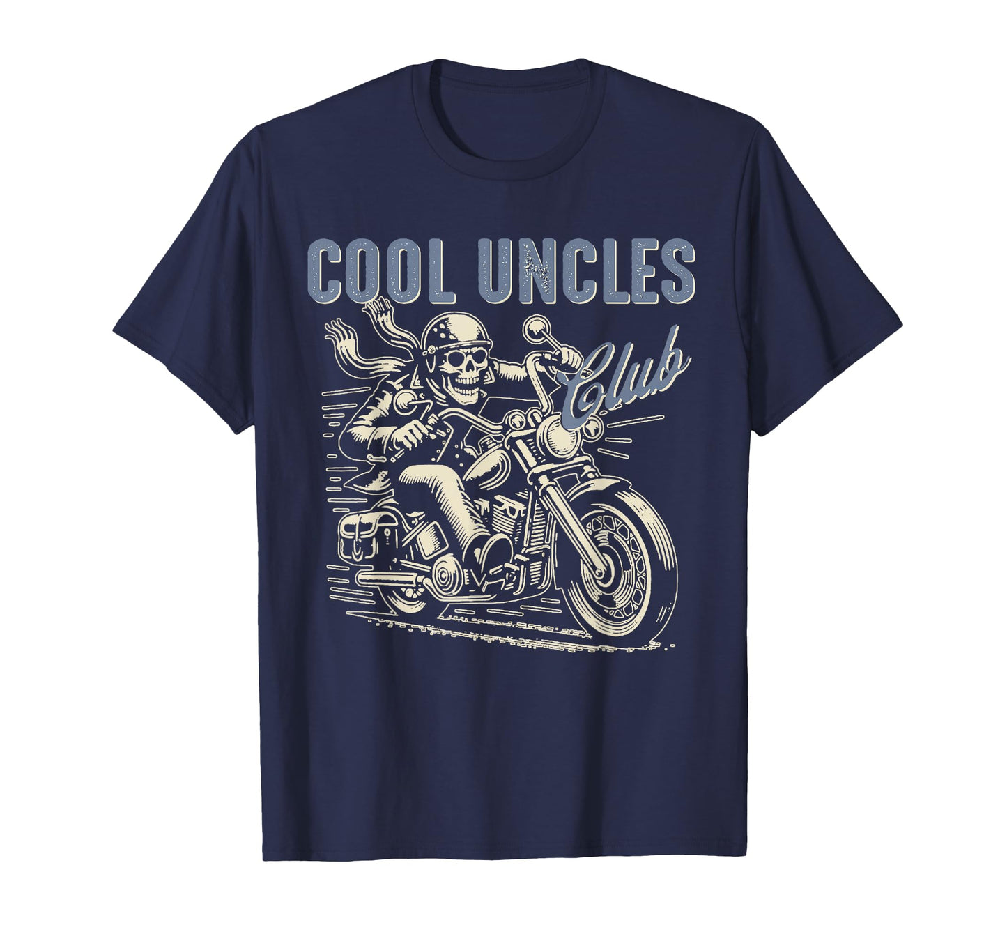 Cool Uncles Club Biker Uncle Retro Uncle Riding Motorcycle T-Shirt