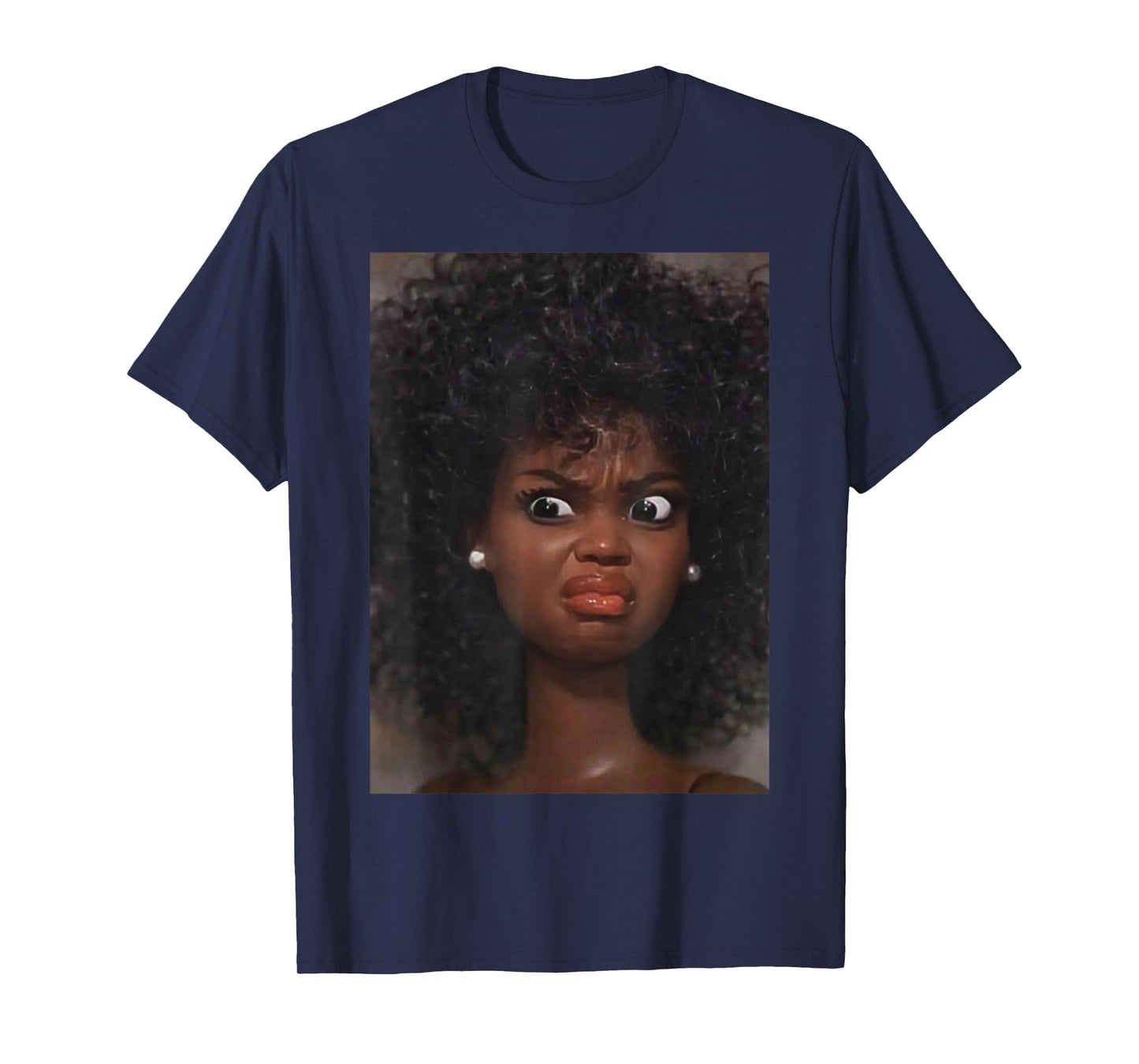 Funny Angry Disgusted African American Black Doll Face Meme T-Shirt