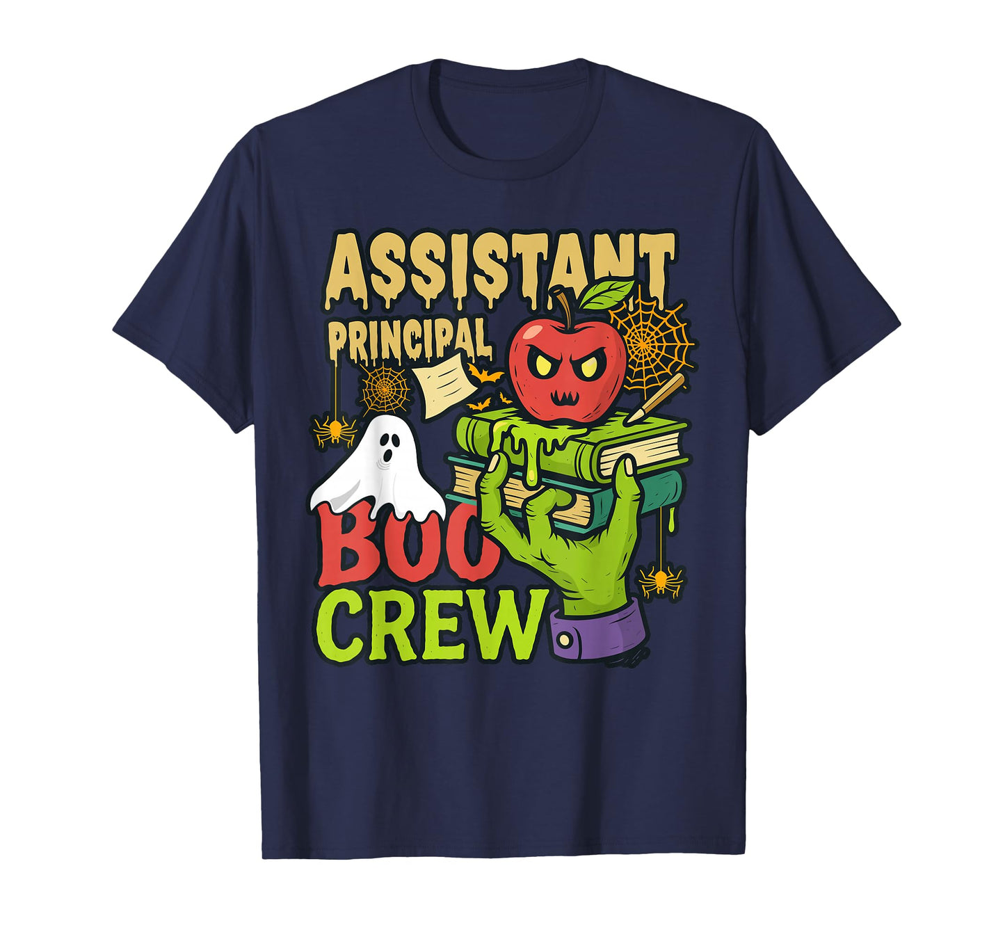 Halloween Assistant Principal Costume Teacher Boo Crew Funny T-Shirt