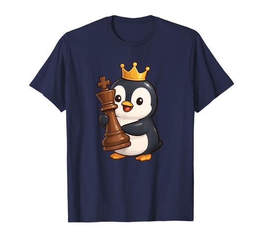 Cute Cartoon Penguin Chess Strategy Game T-Shirt