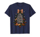 Oh Come Let Us Adore Him Patchwork Christmas Tree Art T-Shirt