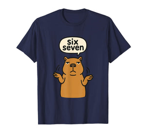 67 Six Seven 6-7 Capybara - Funny Teen Kids Brainrot Meme T-Shirt