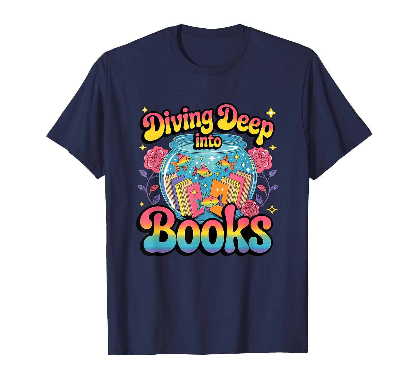 Diving Deep Into Books Oceanic Imagination T-Shirt