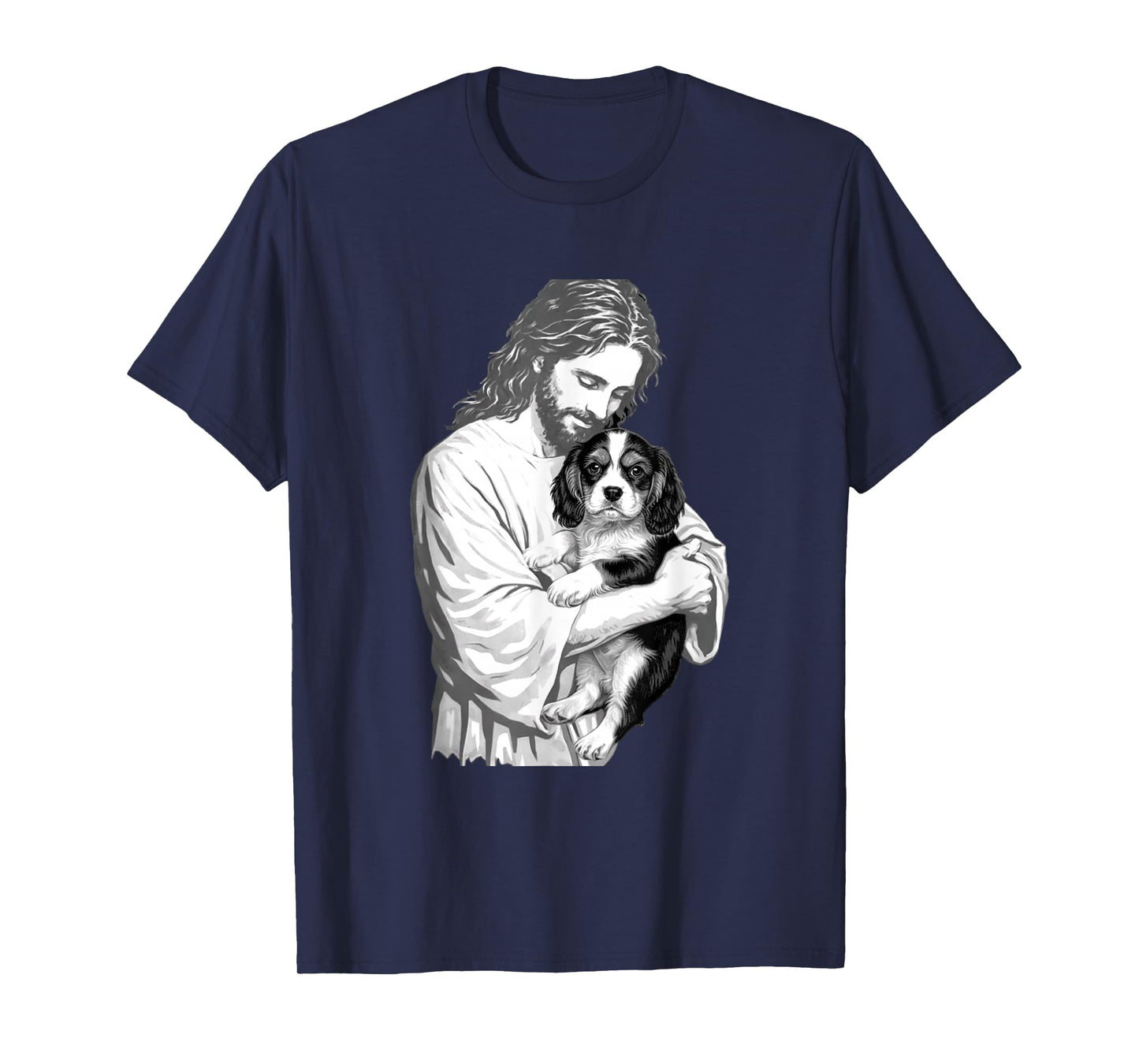 Funny Jesus Christ Cavalier Spaniel Dog Christian Faith T-Shirt