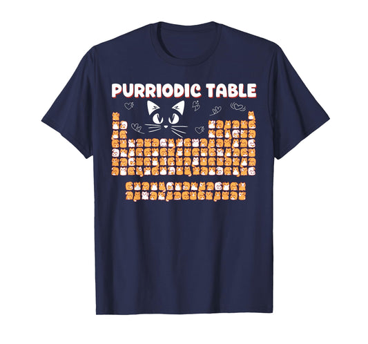 Cat Periodic Table Funny Cat Chemistry Cat Lover T-Shirt