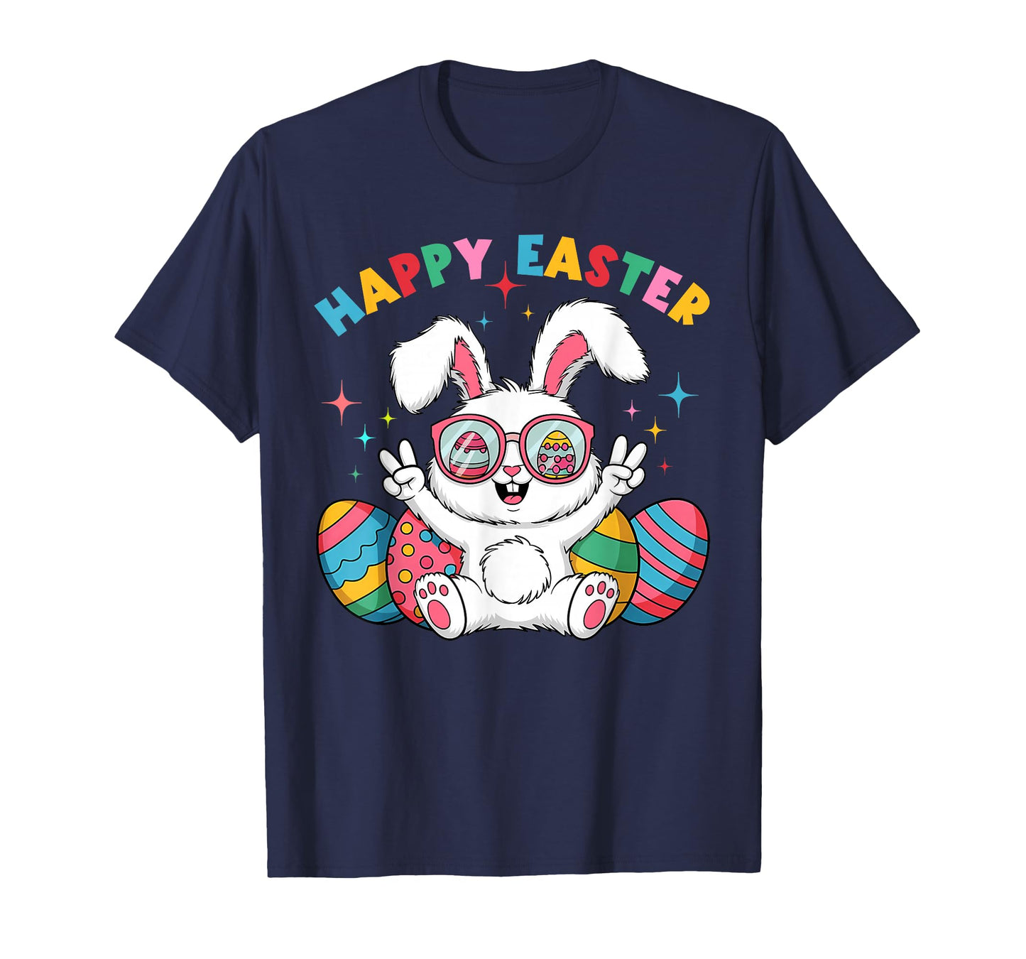 Kids Easter Cute Bunny Egg Happy Easter Day Kids Girls Boys T-Shirt