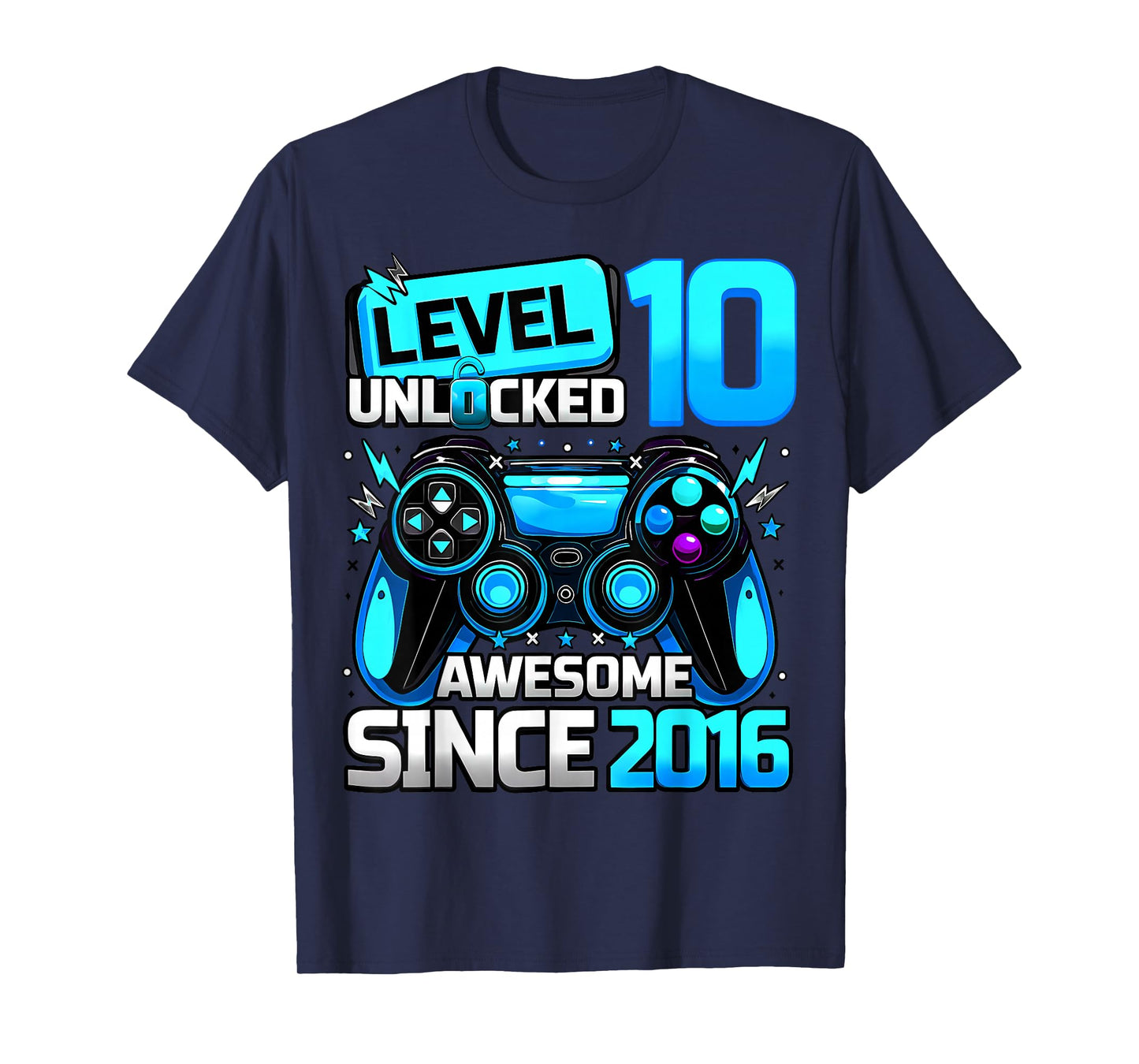 10th Birthday Level Unlocked Dab 10 Bday Gamer Boys Kids T-Shirt