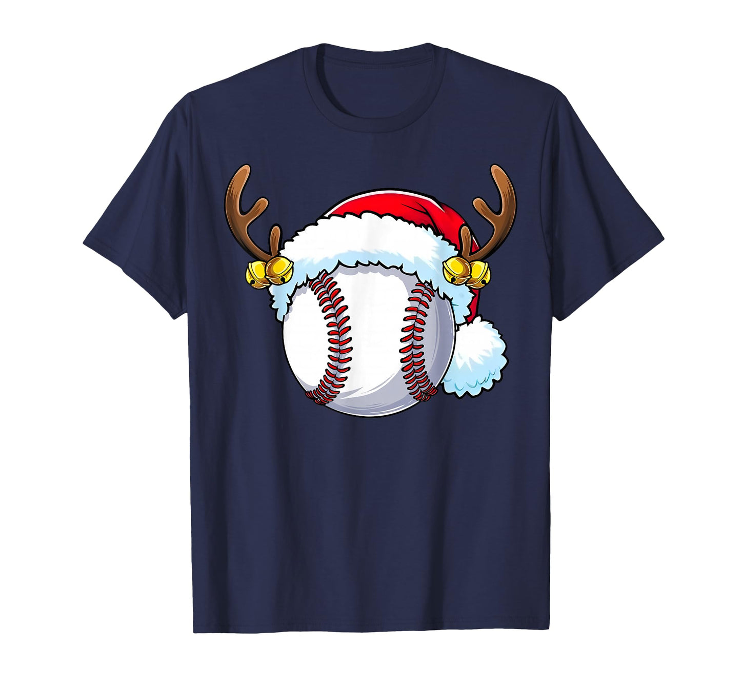 Baseball Santa Reindeer Christmas for Mens Boys Womens Kids T-Shirt