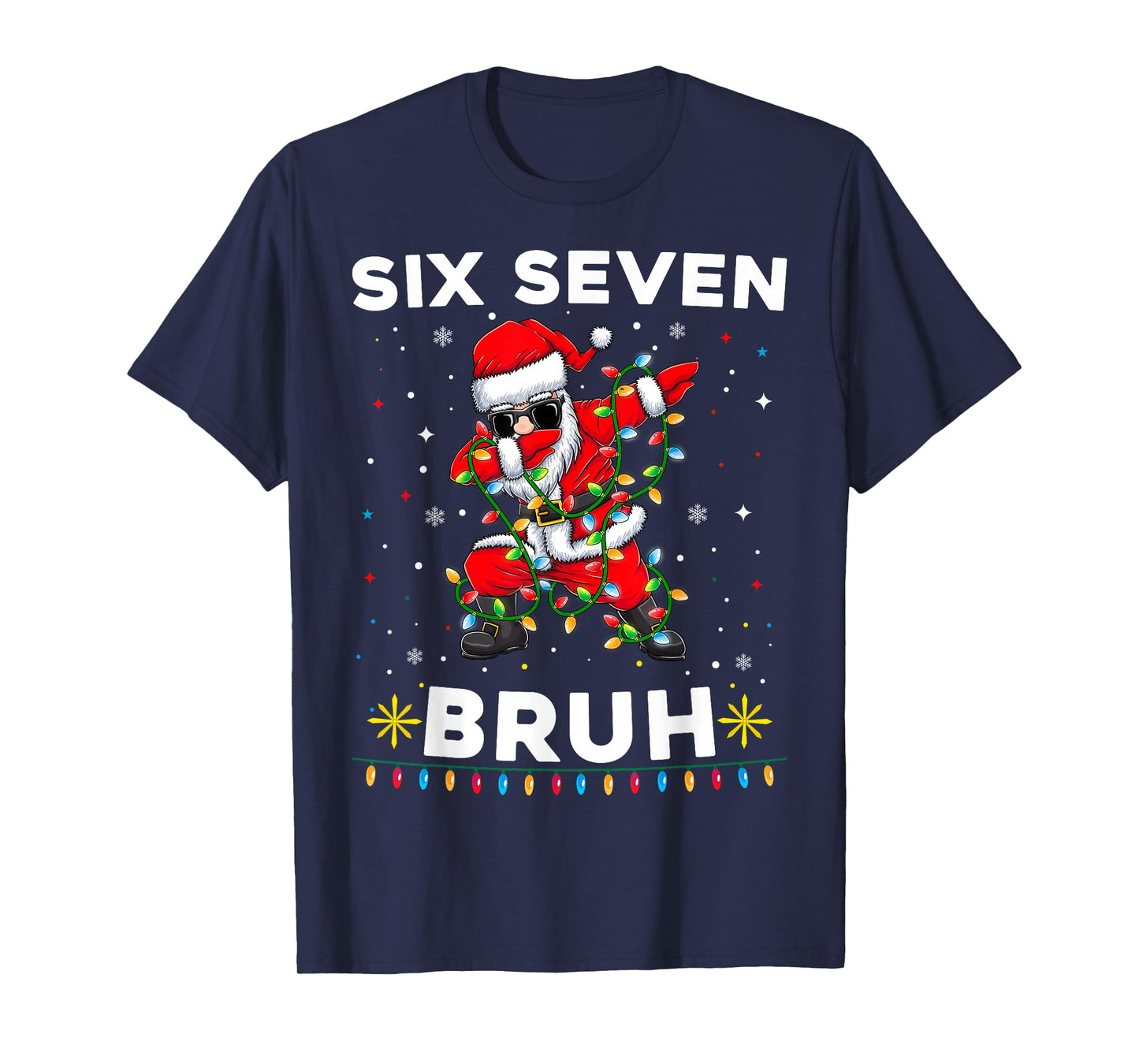 Six Seven Santa Christmas 6 7 Bruh Meme Gen Alpha Boys 67 T-Shirt