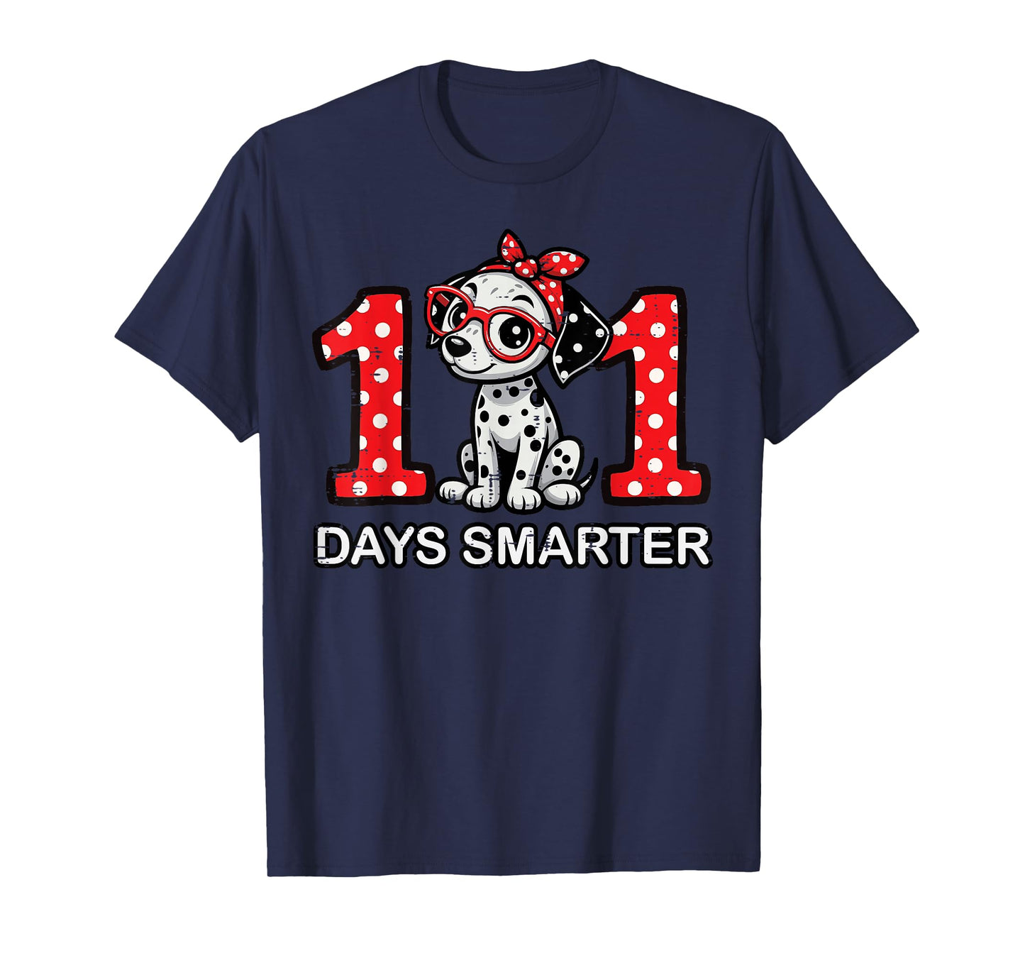 100 Days Smarter Dalmatian 100 Days 100th Day of School Kids T-Shirt