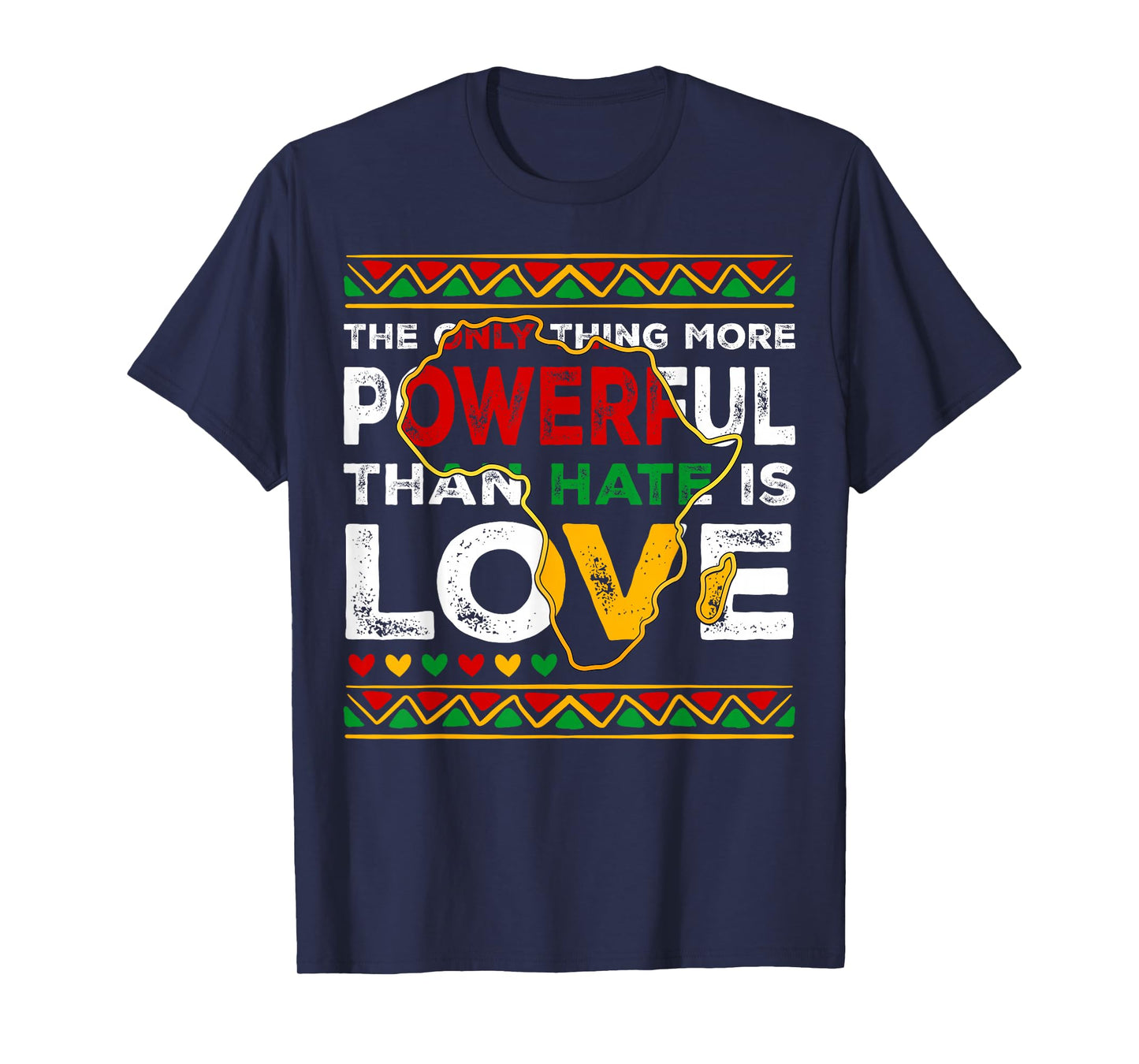 Love Powerful Than Hate Black History Month T-Shirt