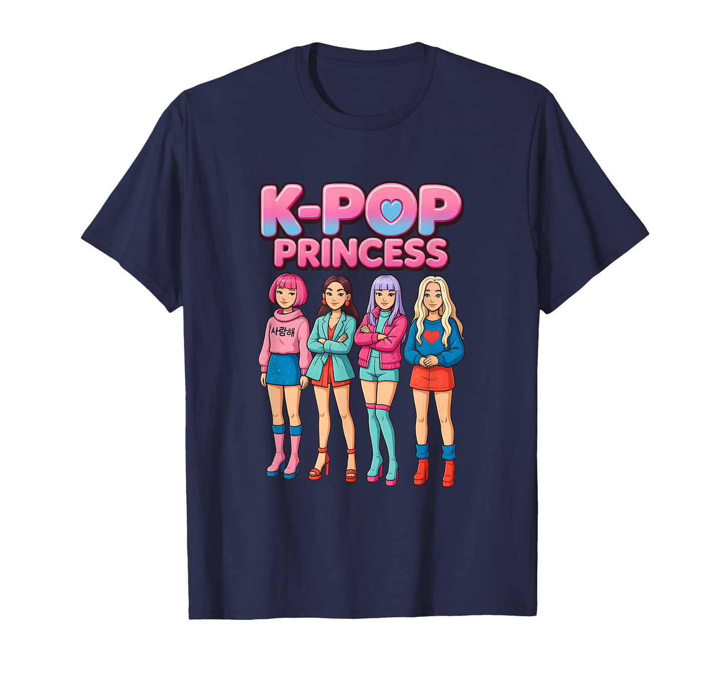K-Pop Princess Korean Drama Music Girl Band Idol Fashion T-Shirt