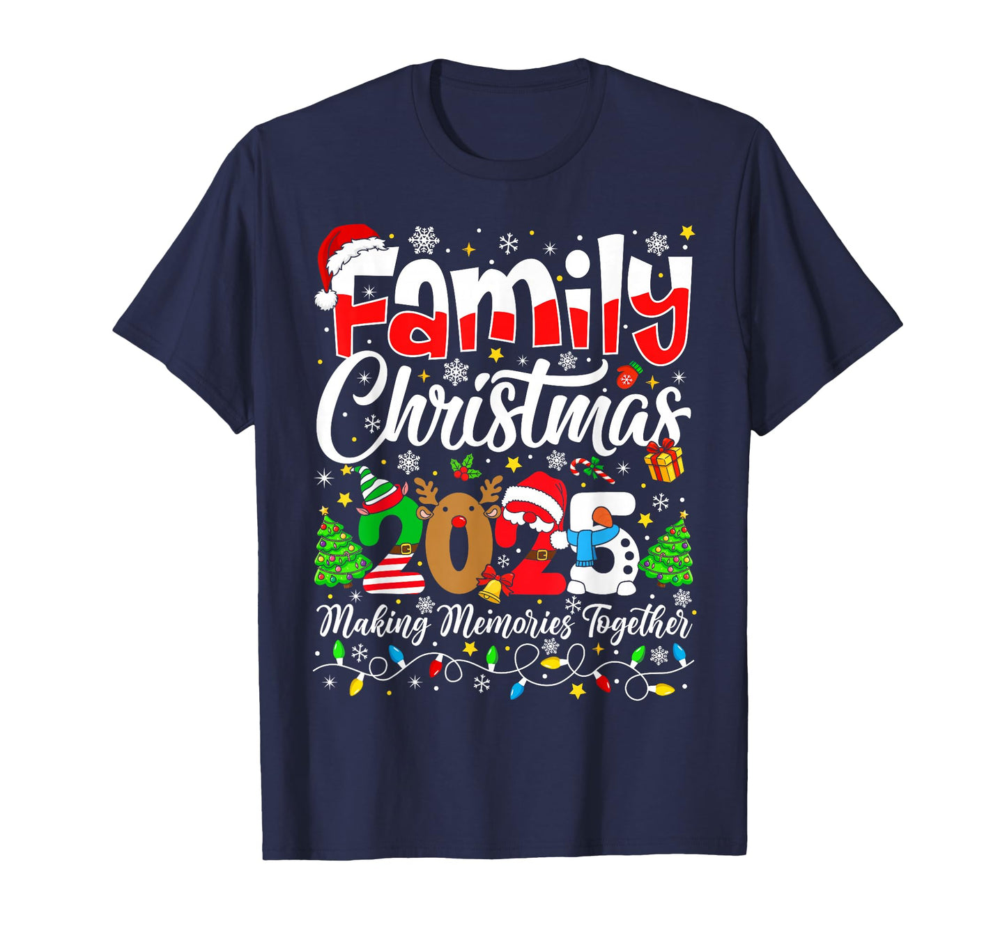 Family Christmas 2025 Matching Outfit Xmas Squad Santa T-Shirt