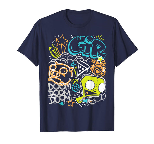 Invader Zim - Gir - Graffiti T-Shirt