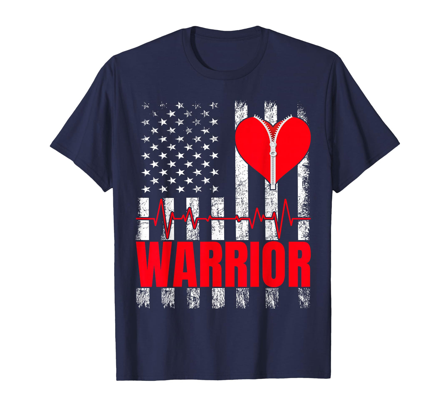 Congenital Heart Defect Awareness Open Heart Surgery Warrior T-Shirt