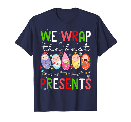 Mother Baby Unit Christmas Labor and Delivery Nurse Xmas T-Shirt