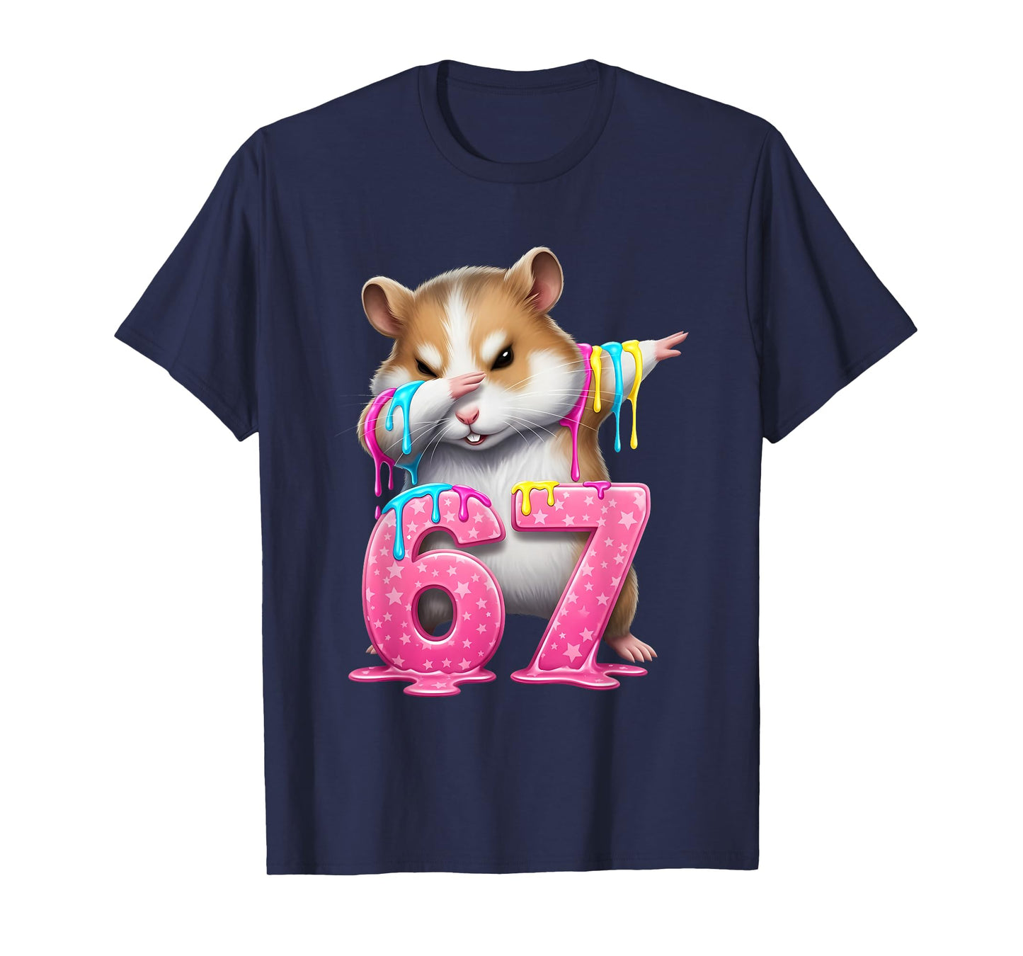 67 Animals Funny 67 Brainrot Youth Kids Hamster 67 T-Shirt