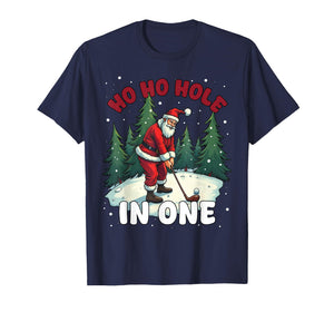 Funny Christmas Golf Santa Claus Hole in One for Golf Lovers T-Shirt