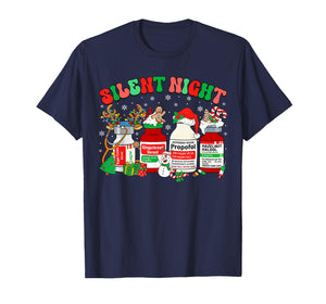 Retro Propofol Silent Night ER ED RN ICU Nurses Christmas T-Shirt