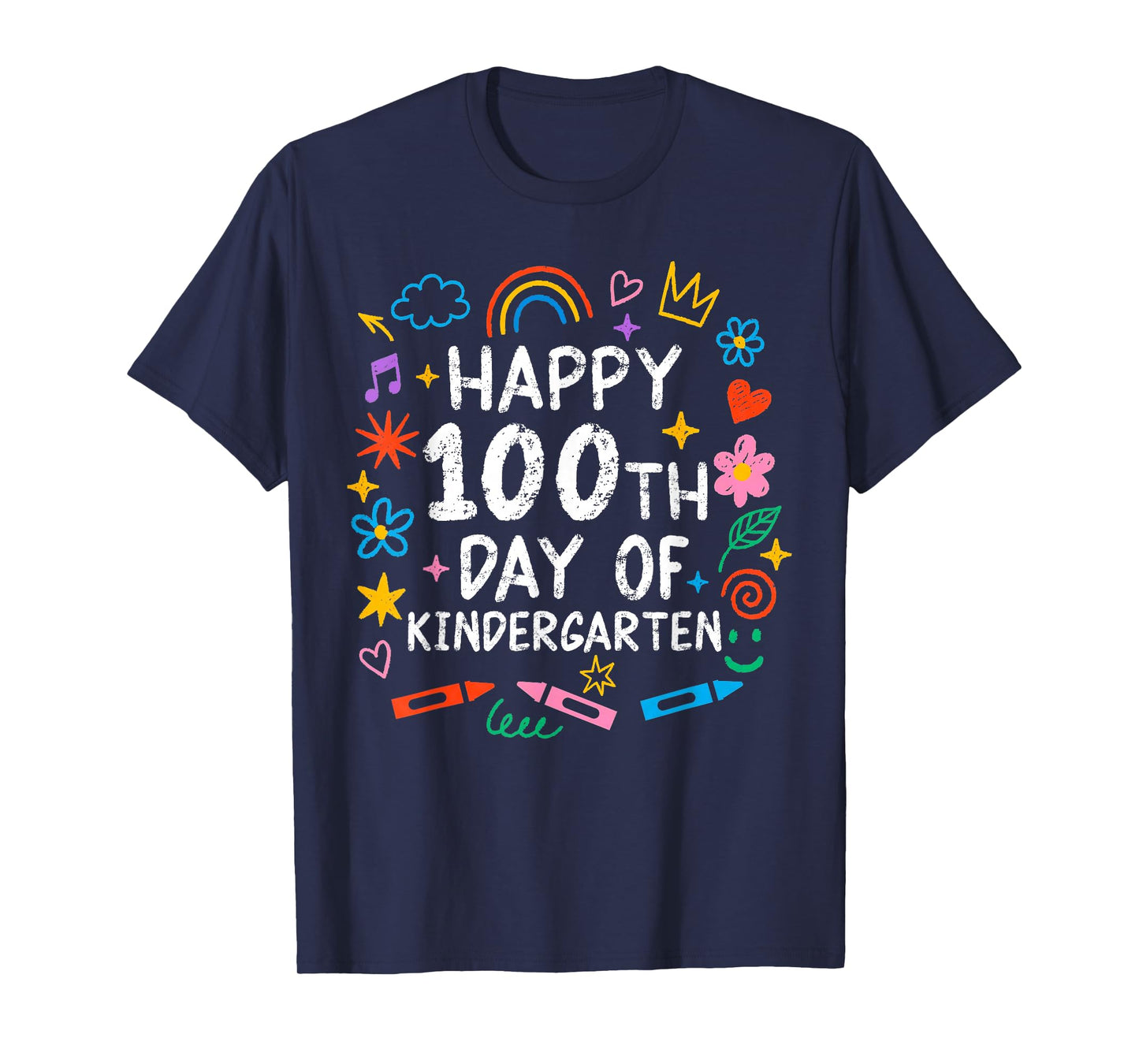100 Days of Kindergarten Happy 100th Day of School Teachers T-Shirt