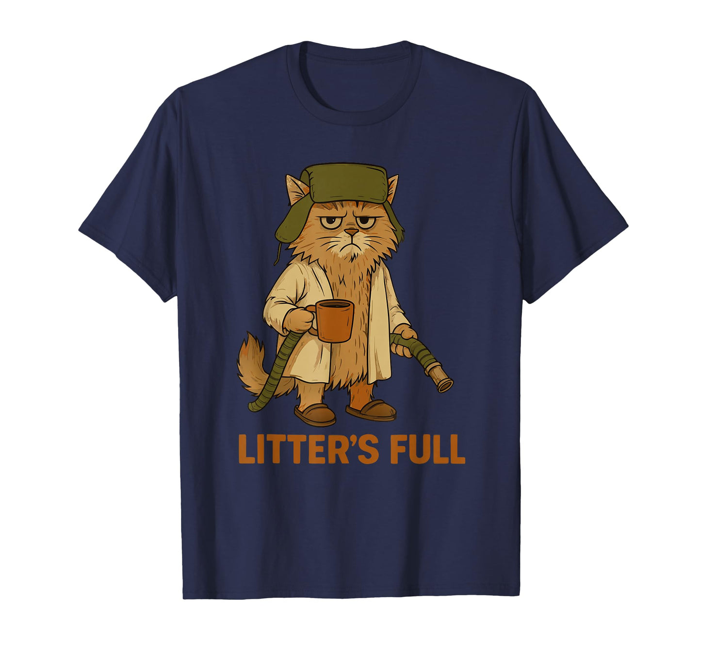 Litter’s Full Funny Cat Lovers Christmas Xmas T-Shirt