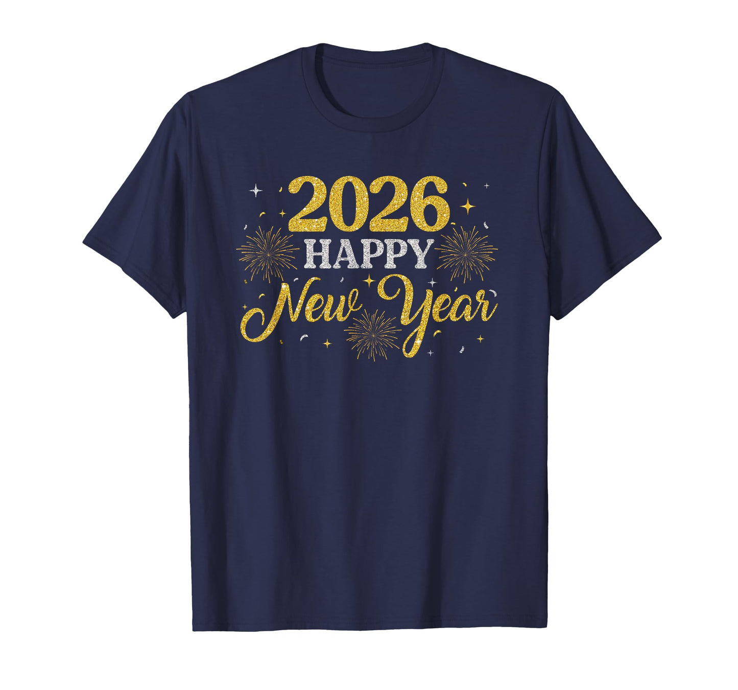 Happy New Year Party 2026 Fireworks Family Matching Costume T-Shirt