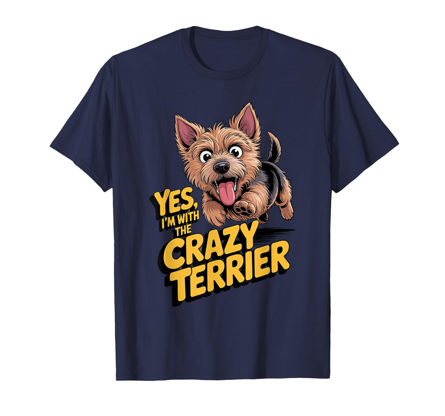 Cartoon Pet Dog Breed I'm with The Crazy Australian Terrier T-Shirt