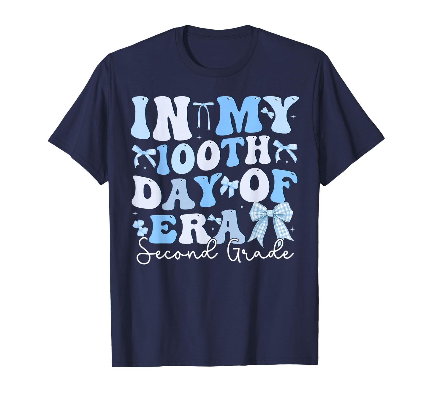 in My 100th Day of School Era Coquette Bow 2nd Grade Kid T-Shirt