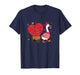 White Valentines Silly Goose Heart for Teachers Kids T-Shirt