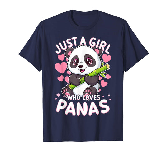 Panda Cute Animal Just a Girl Who Loves Pandas T-Shirt