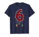 Number 6 Funny Meme Saying 6 7 Six Seven Christmas Red Plaid T-Shirt