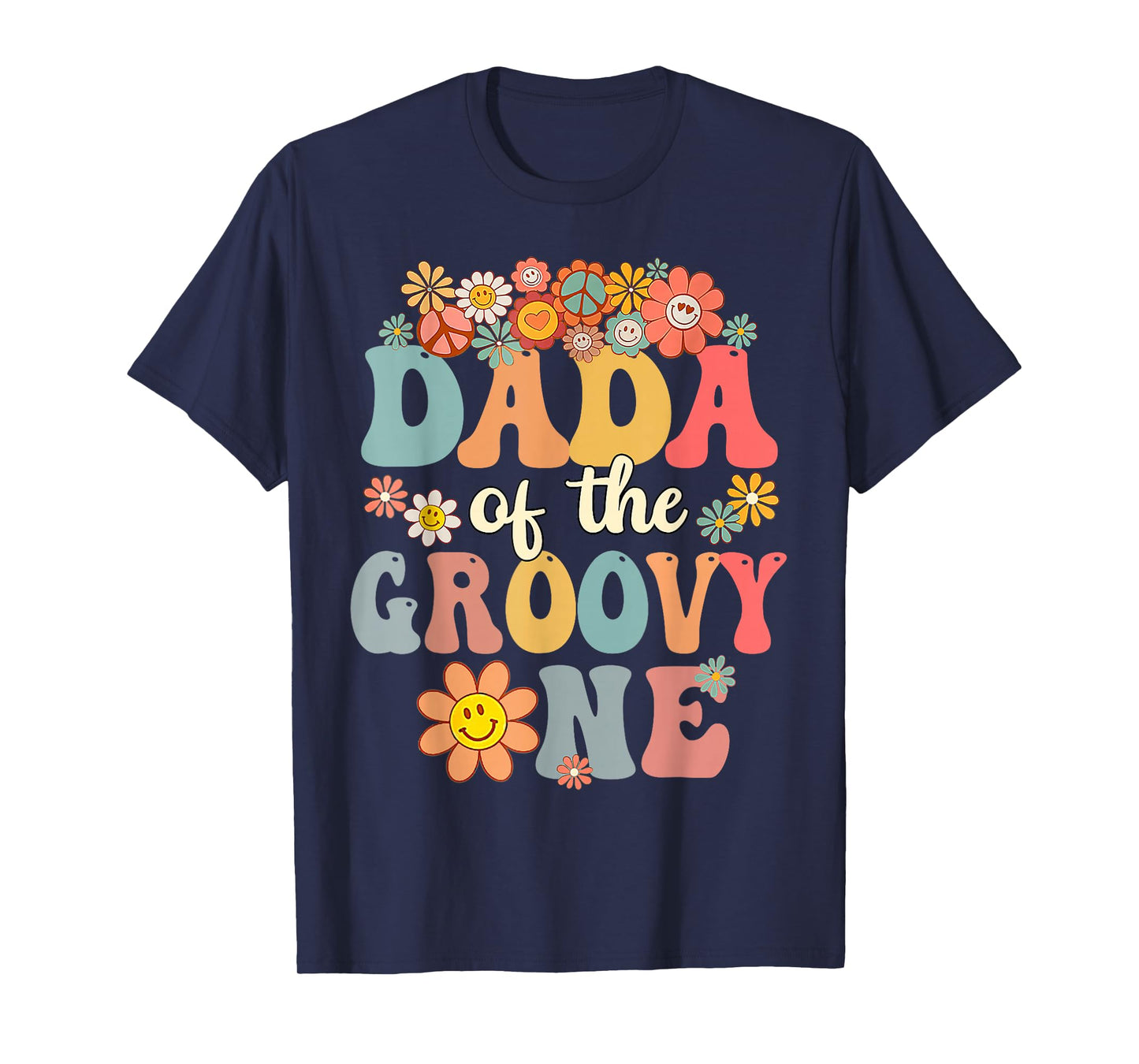 Retro Dada of Groovy One Matching Family 1st Birthday Party T-Shirt