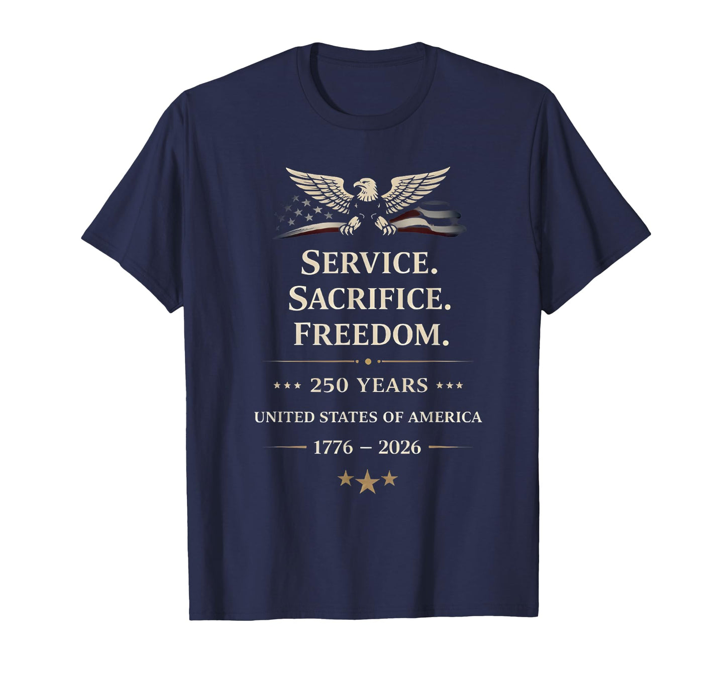 USA 250th Anniversary Veterans Military 4th of July T-Shirt