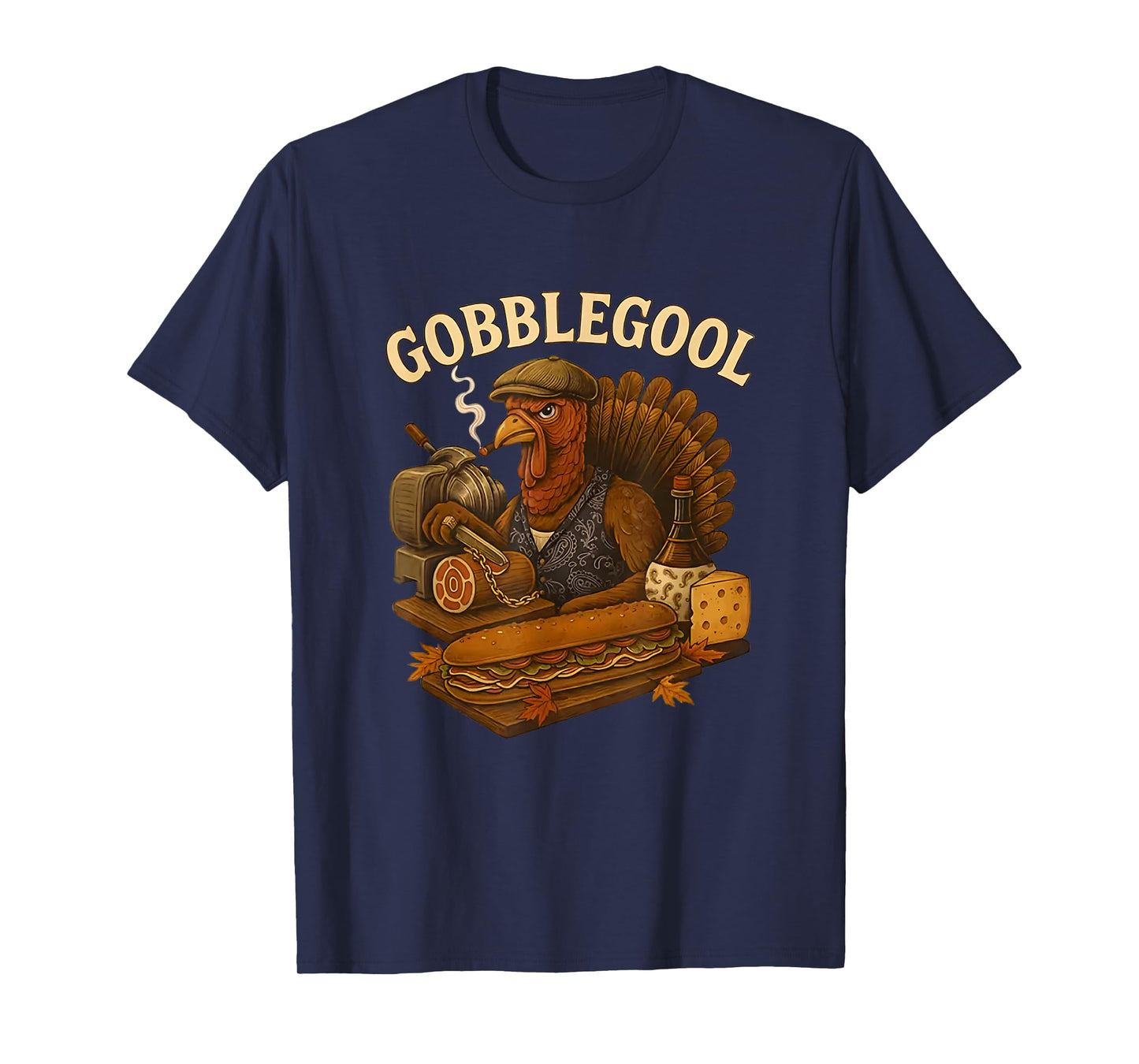 Turkey Gabagool Gobblegool Funny Italian Food T-Shirt