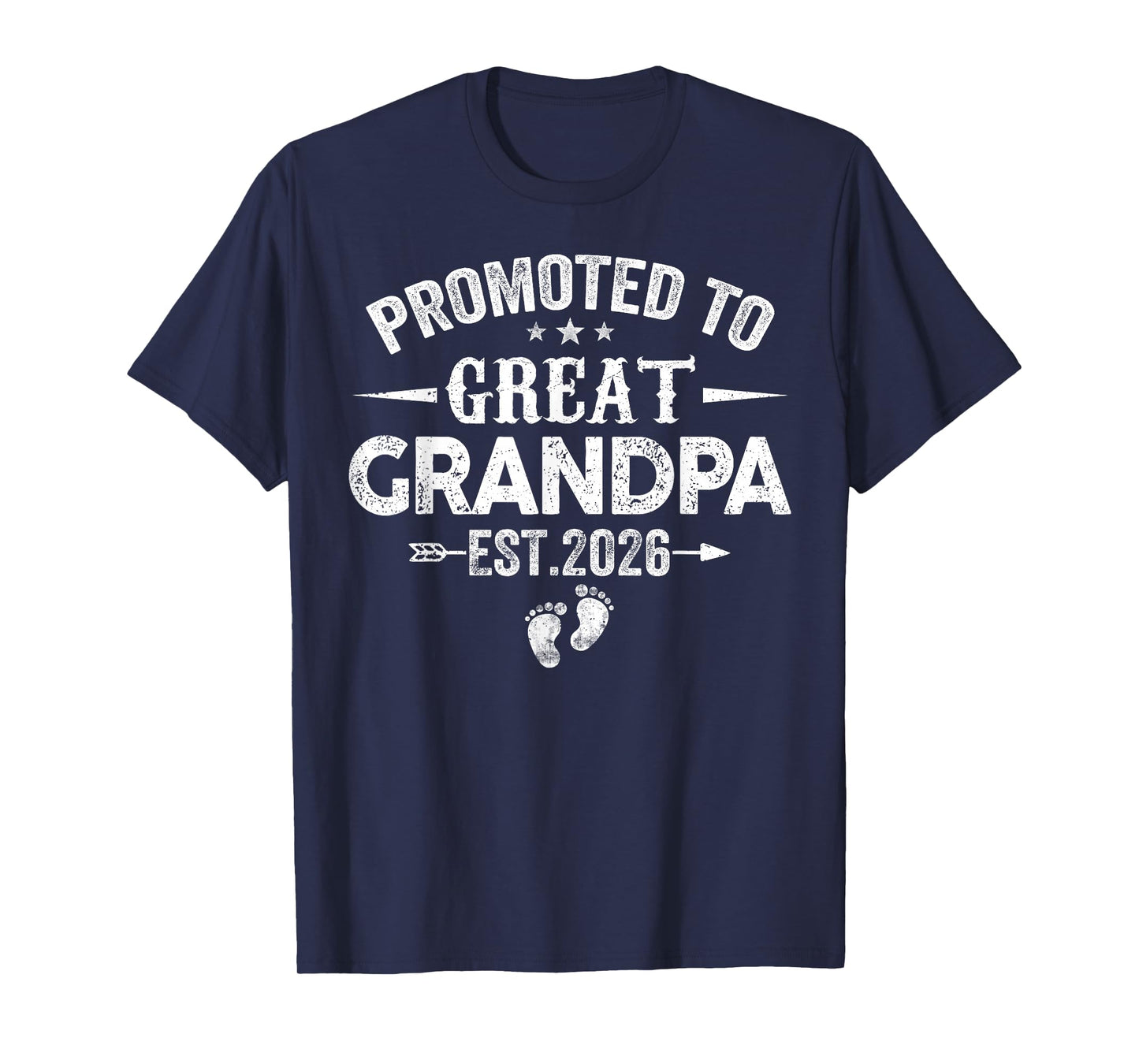 Mens Promoted to Great Grandpa Est 2026 Soon to Be Grandpa T-Shirt