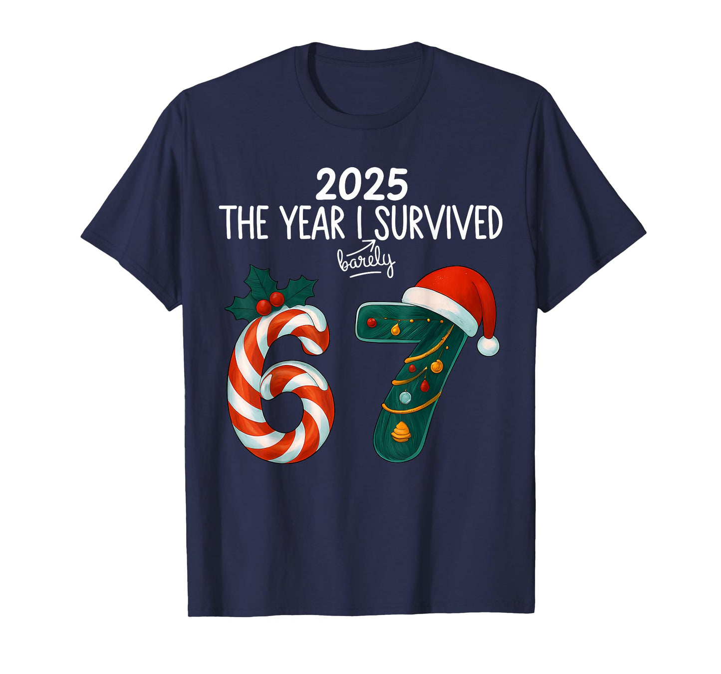 Bruh 67 Six Seven 6 7 Meme Christmas Funny Boy Girl Kids T-Shirt