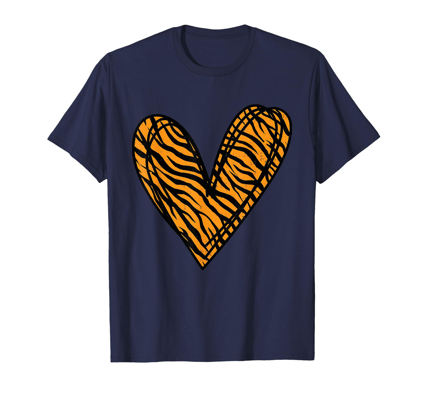 Heart Tiger Print Wild Love Animal Valentines Day Jungle T-Shirt